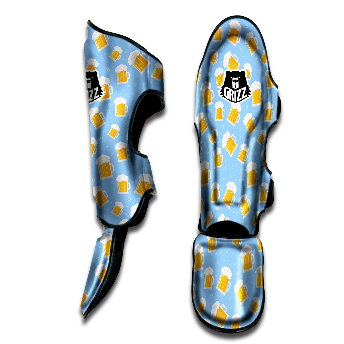 Emoji Beer Print Pattern Muay Thai Shin Guards-grizzshop