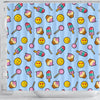 Emoji Dessert Pattern Print Bathroom Shower Curtain-grizzshop