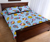 Load image into Gallery viewer, Emoji Dessert Pattern Print Bed Set Quilt-grizzshop