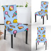 Emoji Dessert Pattern Print Chair Cover-grizzshop