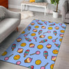 Emoji Dessert Pattern Print Floor Mat-grizzshop