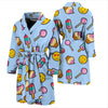 Emoji Dessert Pattern Print Men Long Robe-grizzshop