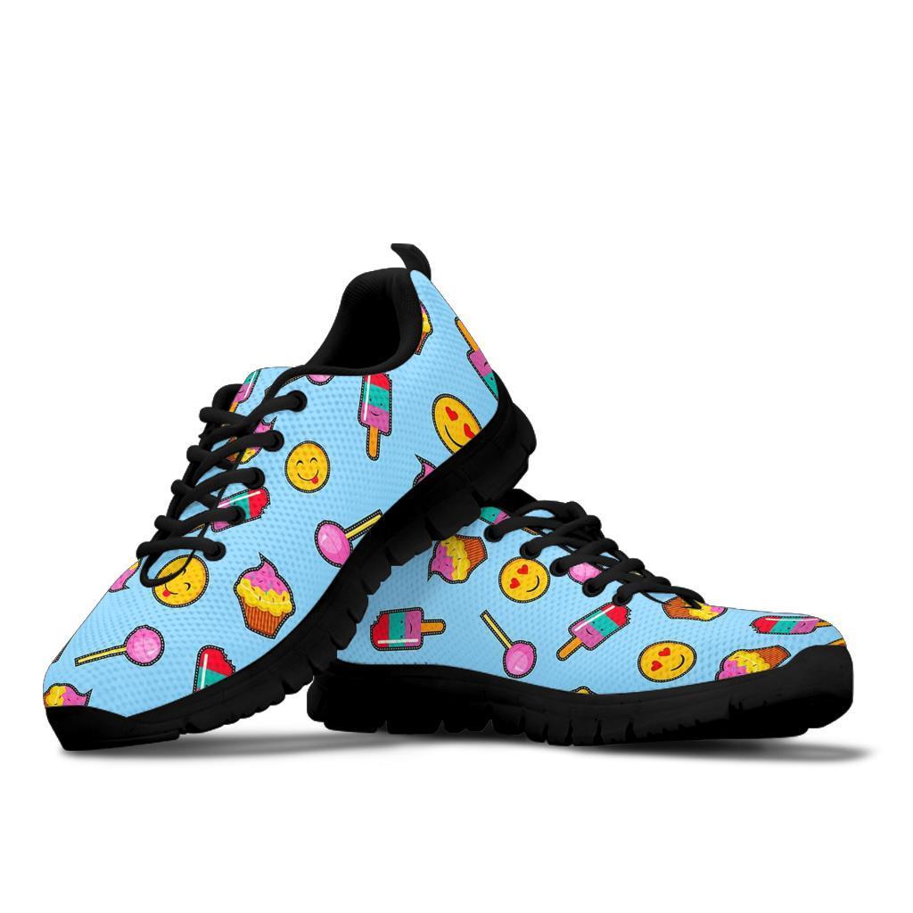 Emoji Dessert Pattern Print Sneaker Shoes For Men Women-grizzshop