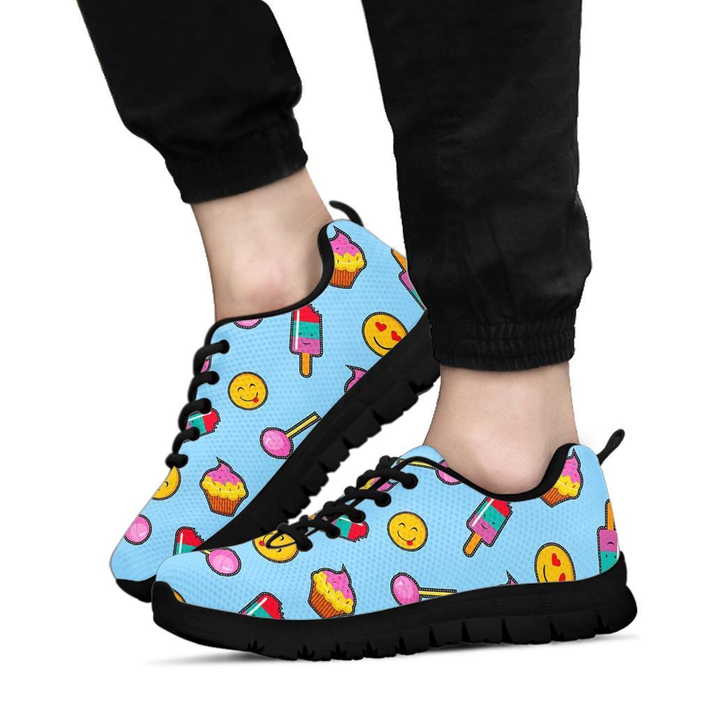 Emoji Dessert Pattern Print Sneaker Shoes For Men Women-grizzshop