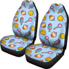 Emoji Dessert Pattern Print Universal Fit Car Seat Covers-grizzshop