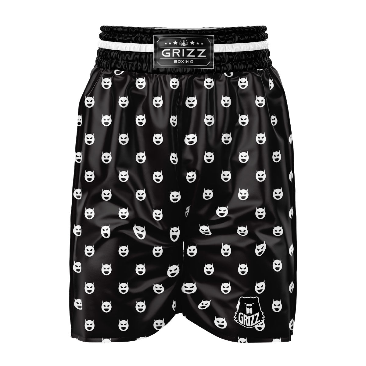 Emoji Devil Print Pattern Boxing Shorts-grizzshop