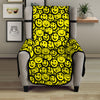 Emoji Graffiti Happy Print Pattern Armchair Protector-grizzshop