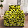 Emoji Graffiti Happy Print Pattern Armchair Slipcover-grizzshop