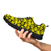 Emoji Graffiti Happy Print Pattern Black Sneaker-grizzshop