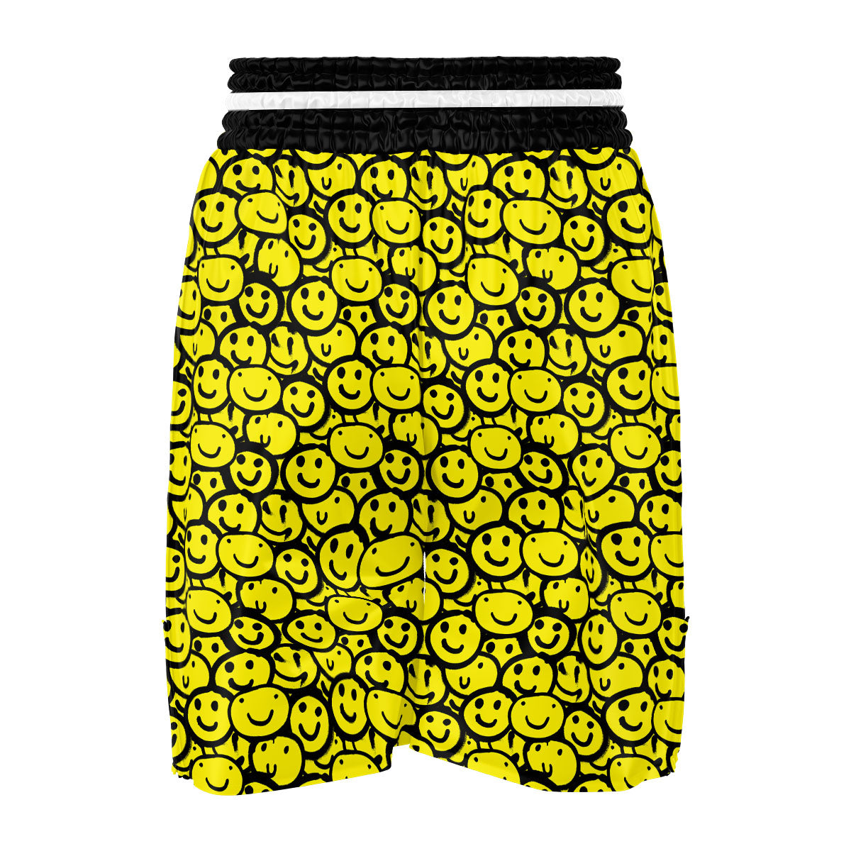 Emoji Graffiti Happy Print Pattern Boxing Shorts-grizzshop
