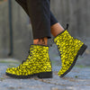 Emoji Graffiti Happy Print Pattern Leather Boots-grizzshop