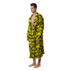 Emoji Graffiti Happy Print Pattern Men's Robe-grizzshop