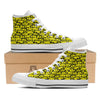 Emoji Graffiti Happy Print Pattern White High Top Shoes-grizzshop