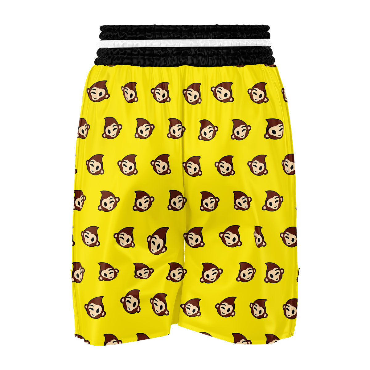 Emoji Monkey Print Pattern Boxing Shorts-grizzshop