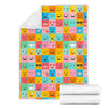 Emoji Pattern Print Blanket-grizzshop