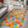 Emoji Pattern Print Floor Mat-grizzshop