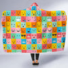 Emoji Pattern Print Hooded Blanket-grizzshop