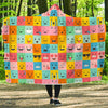 Emoji Pattern Print Hooded Blanket-grizzshop