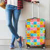 Emoji Pattern Print Luggage Cover Protector-grizzshop