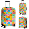 Emoji Pattern Print Luggage Cover Protector-grizzshop