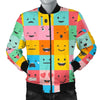 Emoji Pattern Print Men's Bomber Jacket-grizzshop