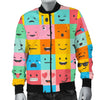 Emoji Pattern Print Men's Bomber Jacket-grizzshop