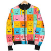 Emoji Pattern Print Men's Bomber Jacket-grizzshop