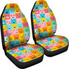 Emoji Pattern Print Universal Fit Car Seat Covers-grizzshop