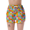 Emoji Pattern Print Women's Shorts-grizzshop