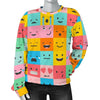 Emoji Pattern Print Women's Sweatshirt-grizzshop