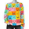 Emoji Pattern Print Women's Sweatshirt-grizzshop