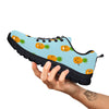 Emoji Pineapple Print Pattern Black Sneaker-grizzshop