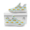 Emoji Pineapple Print Pattern White Athletic Shoes-grizzshop