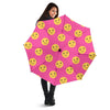 Emoji Pink Pattern Print Automatic Foldable Umbrella-grizzshop