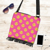 Emoji Pink Pattern Print Crossbody bags-grizzshop