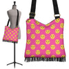 Emoji Pink Pattern Print Crossbody bags-grizzshop