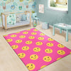 Emoji Pink Pattern Print Floor Mat-grizzshop