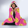 Emoji Pink Pattern Print Hooded Blanket-grizzshop