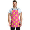 Emoji Pink Pattern Print Men's Apron-grizzshop