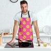 Emoji Pink Pattern Print Men's Apron-grizzshop