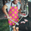 Emoji Pink Pattern Print Men's Apron-grizzshop