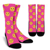 Emoji Pink Pattern Print Unisex Crew Socks-grizzshop