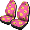 Emoji Pink Pattern Print Universal Fit Car Seat Covers-grizzshop