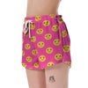 Emoji Pink Pattern Print Women's Shorts-grizzshop