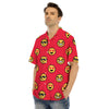 Emoji Pixel Print Pattern Men's Hawaiian Shirt-grizzshop