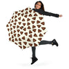 Emoji Poop Pattern Print Automatic Foldable Umbrella-grizzshop