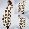 Emoji Poop Pattern Print Hooded Blanket-grizzshop