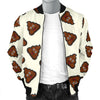 Emoji Poop Pattern Print Men's Bomber Jacket-grizzshop