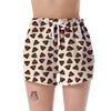 Emoji Poop Pattern Print Women's Shorts-grizzshop