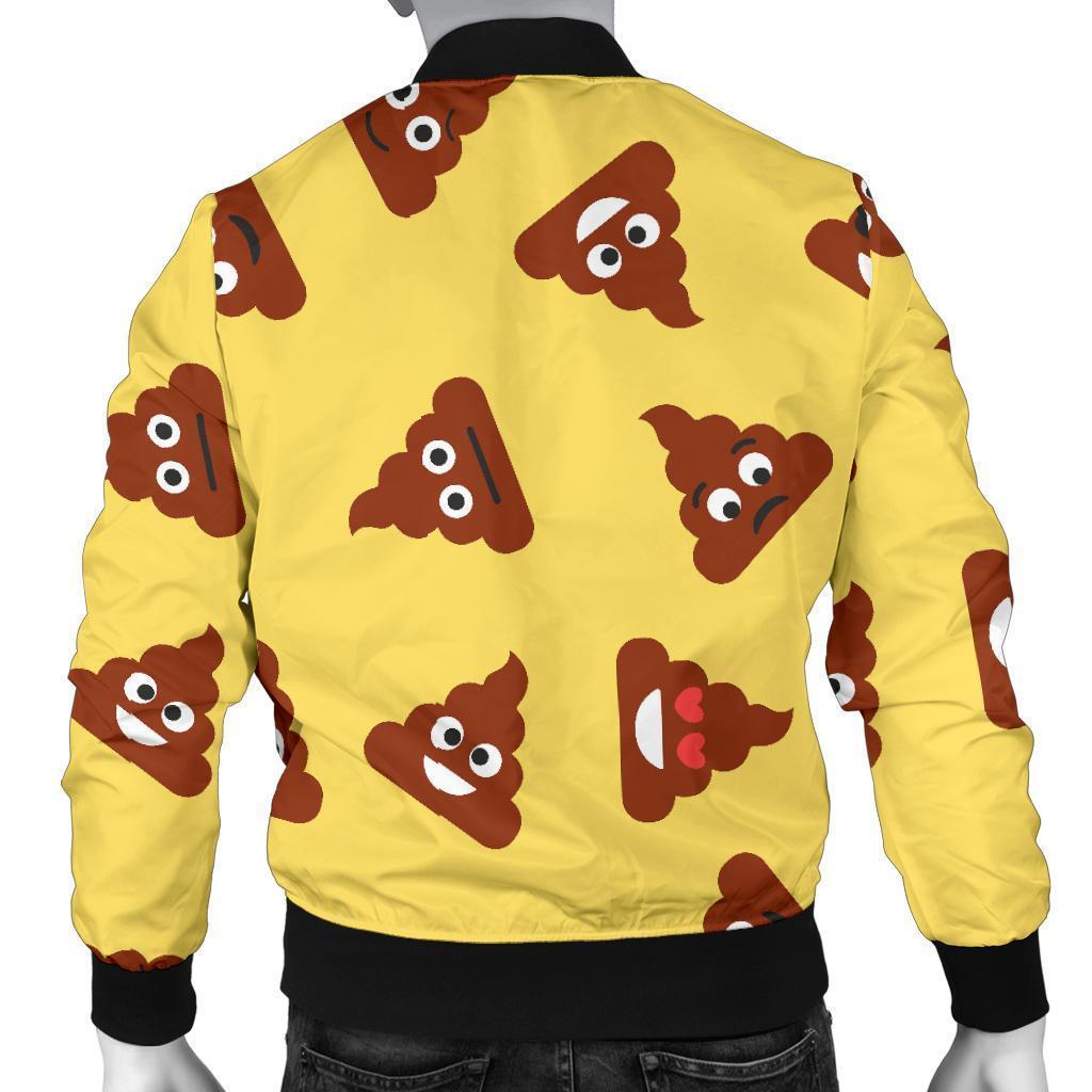 Emoji Poop Print Pattern Men's Bomber Jacket-grizzshop